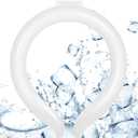 Neck Cooling Tube, Large Wearable Cooler Ice Ring warps for Summer, Hands Free Cold Pack | Reusable Neck Cooler (White)