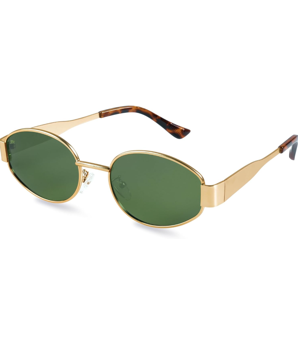 livho 2025 Trendy Oval Sunglasses - Stylish Polarized Shades for Everyday - Retro Metal Frames