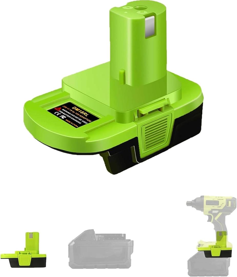 for Milwaukee to for Ryobi Battery Adapter (for M18 Battery Work for Ryobi 18V Tool)
