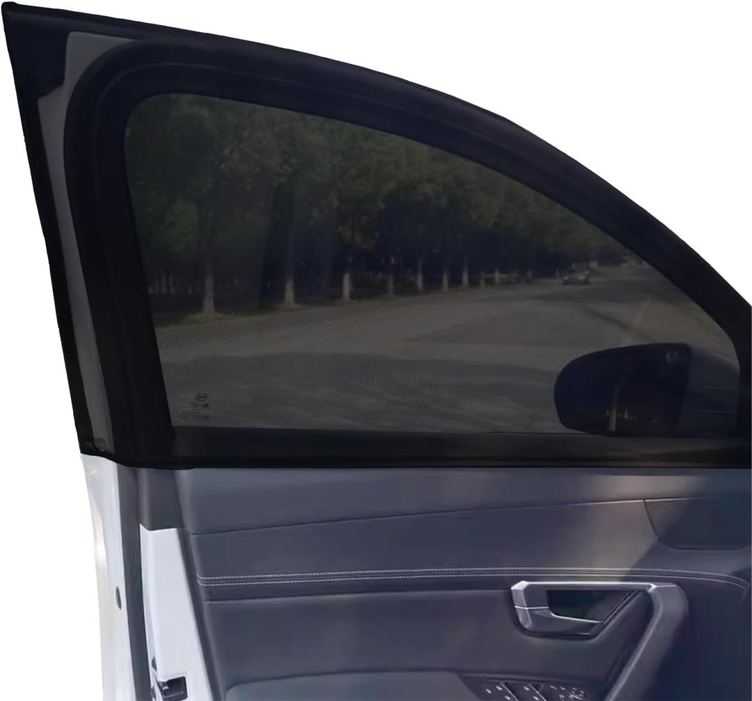 2PCS Car Window Shades, Car Window Covers, Car Sun Shade for Front Window Baby, Universal Breathable Mesh Window Cover Fits for SUV MPV Block UV Rays & Privacy Protection (Front Window)