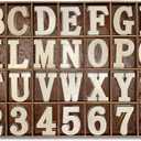 Cregugua 180 Pieces 1-3/4 Inch (1.75") Wooden Letters Wooden Numbers with Rustic Divider,Bold Font Unfinished Wood Alphabet A-Z and Numbers 0-9 Gifts Set for DIY Crafts/Homemade/Learning