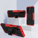 for Samsung Galaxy A17 5G/ A26 5G Phone Case with 2 Pack Screen Protector | Military Grade Shockproof | Heavy Duty Robust Bumper Cover | with Kickstand | Red