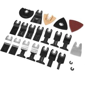 Oscillating Saw Blades, Universal Saw Accessories Saw Blades Kit, Oscillating Multi Tool Blades 26Pcs for Metal Plastics Wood