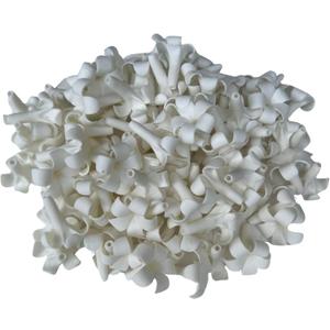 100 PCS Small Puakenikeni Clay Beads (02) for Jewelry Making DIY Craft Supplies (White)