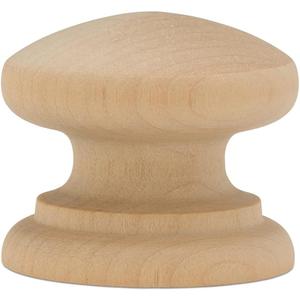 Woodpeckers British Wood Knobs 2 inch, Pack of 25 Unfinished Round Wooden Knobs for Crafts, Dresser Drawers, Cabinets, and Furniture