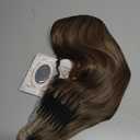Haloo Brown Wigs with Bangs - 19 Inch Natural Wavy Synthetic Heat Resistant Medium Length Hair Wigs for Women Daily Party, Blonde Mixed Brown