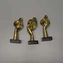 3 Pcs Thinker Statue,Modern Home Resin Sculptures,Collectible Figurines for Home Office Bookshelf Desktop Decor(Golden)