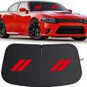 Windshield Sun Shade for Dodge Charger 2011-2024, 300T Silver Sun Visor Foldable Front Window Sunshade Sun Visor Protector Block UV Rays 2011-2024