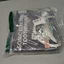 Portable Electric Soft Toothbrush with Travel Case, 90-Day Largest Battery Life, 10 Brush Heads, 5 Modes Deep Clean, Ergonomically-Designed for Enhanced Comfort - Ideal Gift for Adults & Kids (Green-pink)