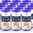 Aquaboon 5 Micron Pleated Sediment Water Filter 10 x 4.5 Cartridge - Whole House Water Filter Replacement - Whole House Water Filters Cartridges Compatible with Well Filters FXHSC, R50-BBSA, 20-Pack