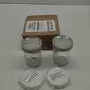 Wide Mouth Mason Jars 16 oz - (2 Pack) - Wide Mouth 16-Ounces Pint Mason Jars with White M.E.M Food Storage Plastic Lids - For Storage, Canning, Freezing, Leak Proof, Microwave & Diswasher Safe