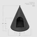 Cat Bed - Cat Cave Premium Felt Cat Bed Enclosure for Indoor Cats and Other Pets, Stylish Indoor Pet House, Dark Grey (Medium)