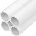 4Pcs 1 Inch PVC Pipe 34"(2.83FT) Long White Sch40 Industrial PVC Pipes for Home DIY, Greenhouse, Garden, Farm, Workshop, Furniture Grade(1" x 34"L)