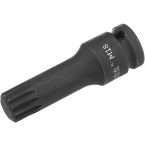 uxcell 1/2" Drive x M18 (18mm) Impact Triple Square Spline Bit Socket, Metric 3" Length, CR-MO Steel Use with Impact Drivers or Hand Ratchets