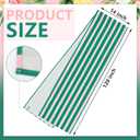 Fanfanwin Linen Palm Beach Table Runner - 14" x 120'' Cabana Pink Green Striped Table Runner for Summer Pool Party Decoration Home Dining Kitchen