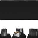 Heat Resistant Mat for Air Fryer, 15 x 35in Heat Resistant Mat for Countertop, Fireproof Silicone Countertop Protector Appliance Slider Hot pod for Air Fryer, Coffee Maker, Toaster, Oven (Black)