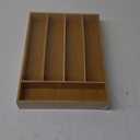 Silverware Organizer Kitchen Drawer Organizer Utensil Organizer Bamboo Silverware Holder Cutlery Organizer in Drawer Flatware Organizer Tray(5 slots, Natural