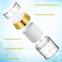 12PCS 1oz Gold Travel Jars for Creams, 30ml Airless Pump Jars Refillable Travel Bottles Empty Makeup Containers for Creams Lotion Moisturizer Toiletries Dispenser