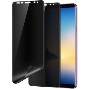 Galaxy Note 8 Privacy Screen Protector, Self Healing Full Adhesive Coverage Flexible Film [2-Pack], Case Friendly Easy Install 3D Curve Edge Fit Soft Film for Samsung Galaxy Note 8, Black