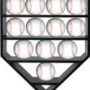 Baseball Display Case & Holder for 12 Balls - Black Wooden Shelves | Autographed Baseball Collector Case, Sports Memorabilia Display