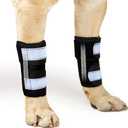 NeoAlly- Front Leg Brace for Dogs & Cats, Dog Leg Brace with Metal Spring Inserts, Dog Leg Sleeve for Carpal Support, Dog Leg Sleeve with Reflective Straps, S/M, Pair (S/M (1 Pair))