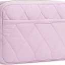 Noozion Makeup Bag Travel Toiletry Bag, Puffy Padded Cosmetic Bag for Women, Makeup Organizer Case, Wide-open Pouch Purse, Travel Essentials