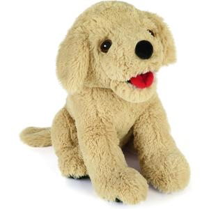 LotFancy Dog Stuffed Animals, 12 inch Cuddly Golden Retriever Stuffed Animals, Sitting Puppy Dog Plush Toy, Birthday Gift for Kids Boys Girls (Beige)