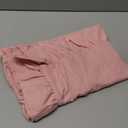 Decorative Pillow Covers 20''x20'', Microfiber Pink Pillowcovers Set of 2, Soft Breathable and Non Shrinking Ruffled Pillow Shams for Sofa Bedroom Car Decoration etc
