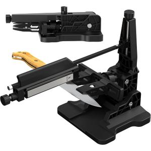 Portable Folding Knife Sharpener XAR-FS1, Adjustable Angle Sharpening System with 240#, 400#, 800#, 2000# Diamond Stone Set for Pocket, Hunting, Kitchen & Serrated Knives