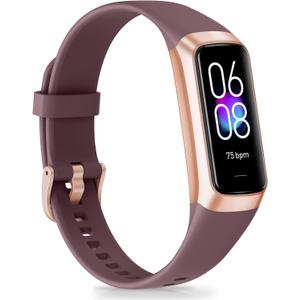 Fitness Tracker, Activity Trackers with 24/7 Heart Rate, Blood Oxygen Blood Pressure Sleep Monitor, Step Counter with 1.1" AMOLED Touch Color Screen, Calorie Pedometer Health Smart Watch for Women Men