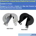 Door Knob Lockout Device (Matt Black, Padlock Not Included). Door Handle Lock - Prevents Doorknobs from Turning and Access to Keyhole. Childproof Door Knob Cover.