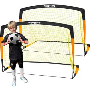 Happy Jump Soccer Goal 7'x5', 6.6x3.3', 5'x3.6', 4'x3', 3'x2.2' Soccer Net for Kids Backyard