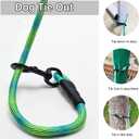 BTINESFUL  Dog Tie-Out Long Tether Rope Leash, Outdoor Dog Lead for Yard- Large Medium Dogs Outside Training, Playing, Camping, Backyard (20 Foot, Green)