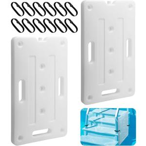 2 Pack 23.5'' x 14'' Swimming Pool Ladder Weight, Sturdy Pool Step Weights, Removable Pool Stair Weight Container for Under Ground Easy Filling Water and Sand Safe Entry