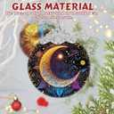 Sun Moon Ornament, Christmas Ornaments, Christmas Decorations for Tree, Stained Glass Ornament, Heirloom Keepsake, Gift Exchange, Gift Ideas, Bauble Present - Sun, Moon and Stars