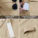 TACVASEN Men's Fishing Shirts Long Sleeve Sun Protection UPF50+ Quick Dry Button Down Shirts with Zipper Pockets (S)