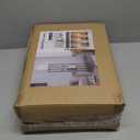 RUNTOP Floor Lamp with Shelves, Modern Shelf Lamp for Display Storage, 3 Color Temperature Wood Narrow Standing Corner Lamp with 8W Bulb for Living Room Decor, Bedroom, Office, Home Decor(Brown)