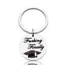Funny Graduation Gifts for Women Men Daughter Son Fucking Finally Keychain for Girls Grandson College Graduation Gifts for Him Her Niece High School Graduation Keyring Gift for Boys Granddaughter
