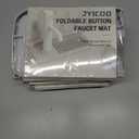 5 x 18 inch Silicone Faucet Mat for Kitchen Sink - 6 Slope & Fasten Button Design, Quick-Dry Splash Guard Water Catcher Behind Faucet, RV/Bathroom Safe (Gray) (17.7" x 5.5")