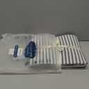 MooMee Striped Duvet Cover Set 100% Washed Cotton Linen Like Textured Breathable Durable Soft Comfy (Dark Grey White Classic Stripes, Twin 68"x90")