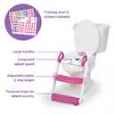 Disney Minnie Mouse Foldaway Ladder Potty Seat by Bright Starts, Toddler Toilet Training Seat with Step Stool & Handles, Easy-Fold Design for Storage, 18M - Up to 50 lbs