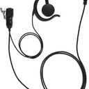 Earpiece VOX for Midland GXT1000VP4 Walkie Talkie 2 Way Radio Ear-Clip Headset with PTT Mic LXT500VP3 GXT1050VP4 GXT1000XB (1 Pack)