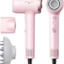 Hair Dryer, Wavytalk Turblow Pro Fast Drying Blow Dryer with Diffuser, High Speed Hair Dryer with 110,000 RPM, Pro Negative Ions for Reduces Damage, Frizz Smoothing,  Pink