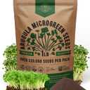 Organo Republic Arugula Sprouting & Microgreens Seeds - Non-GMO, Heirloom Sprout Seeds Kit, 1lb Resealable Bag for & Growing Microgreens in Soil, Coconut Coir, Aerogarden & Hydroponic System.