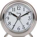 Equity 25655 Small Silver Metal Alarm Clock
