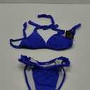 Women Brazilian Bikini Swimsuit Two Piece Tie Knot Bathing Suits Halter Triangle Cheeky Thong Bikini Sets (Small, Royalblue)