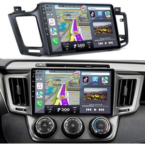 Car Radio Stereo for Toyota RAV4 2013-2018: 8-Core 4GB+64GB 10.2 Inch Touchscreen Android 15 Head Unit with Wireless Carplay Android Auto Bluetooth GPS Navigation 5G WiFi