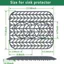 GUUKIN Sink Protectors for Kitchen sink, 13 5/8" x 11 5/8" Folding Non-slip Silicone Mat Grid for Bottom of Farmhouse Stainless Steel Porcelain Sink with 3 Reserved Holes