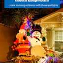 BeeLinks Halloween Christmas Spotlight Outdoor: 12W RGBW LED Spot Lights Outdoor with 16 Color Changing for Yard Garden Decor | 2 Pack of IP65 Waterproof 120V Plug in Landscape Lighting with Remote