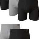Hanes Boxer Briefs Pack, Moisture-Wicking Underwear for Men, Cool & Breathable Cotton (Medium, Assorted - 5 Pack)